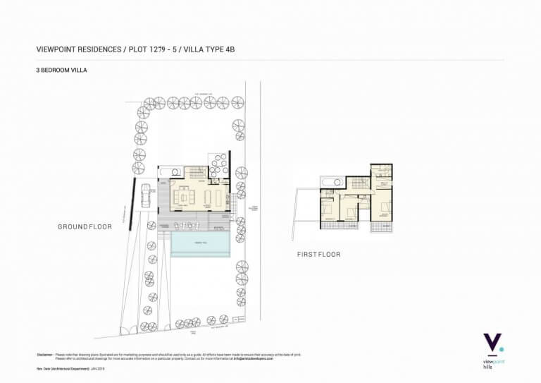 Plot 1279 3 bedroom villa for sale in peyia viewpoint hills