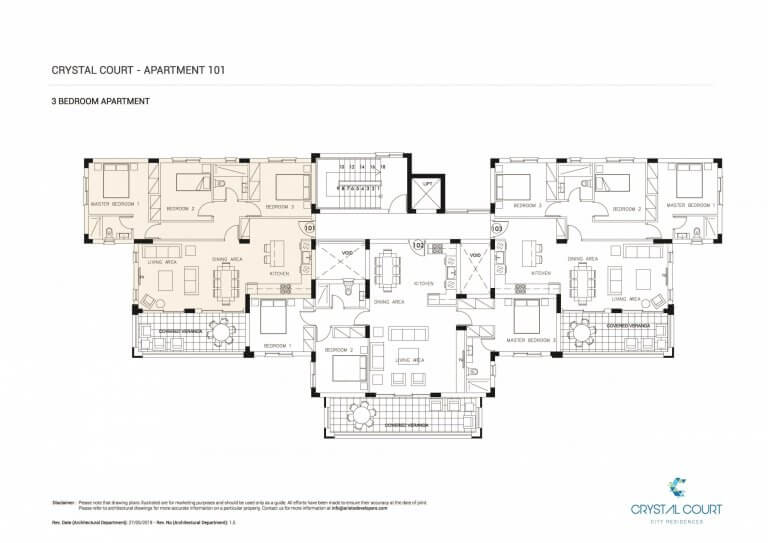 Crystal Court Apartment 101 Floor Plans