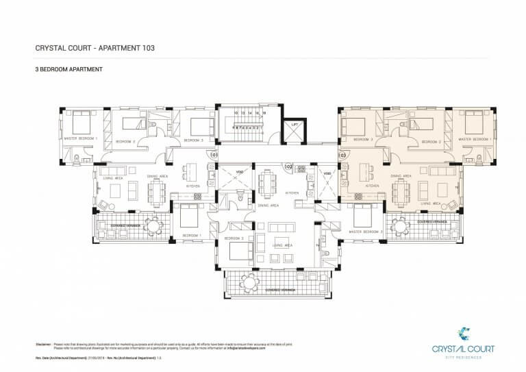 Crystal Court Apartment 103 Floor Plans