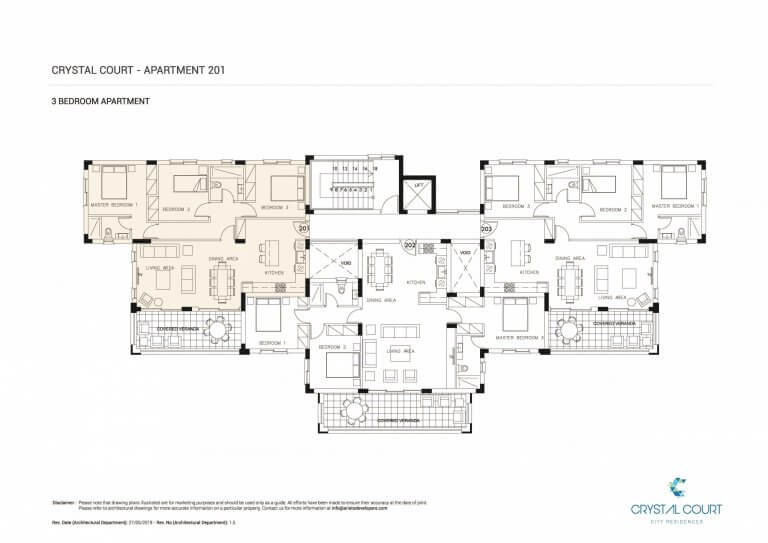 Crystal Court Apartment 201 Floor Plans