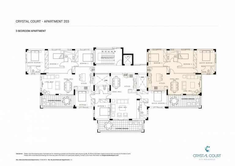 Crystal Court Apartment 203 Floor Plans