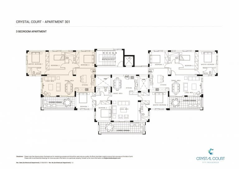 Crystal Court Apartment 301 Floor Plans