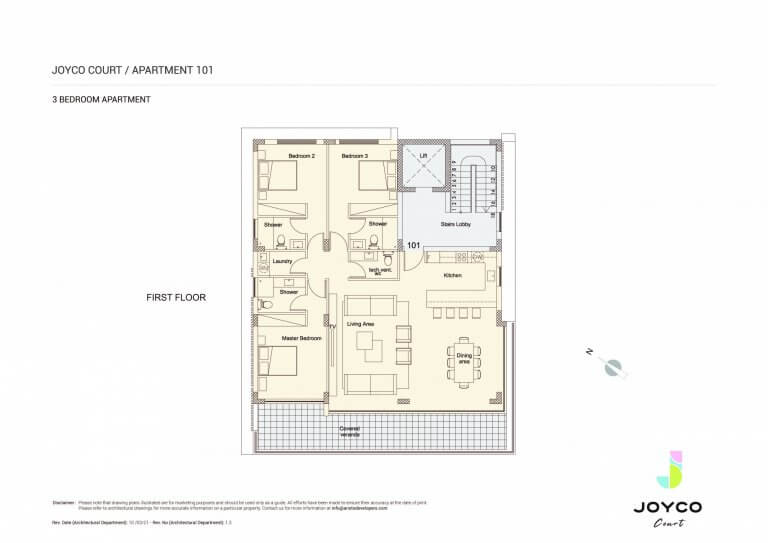 Joyco Court 1st Floor - 3 Bedroom Apartment For Sale in Paphos