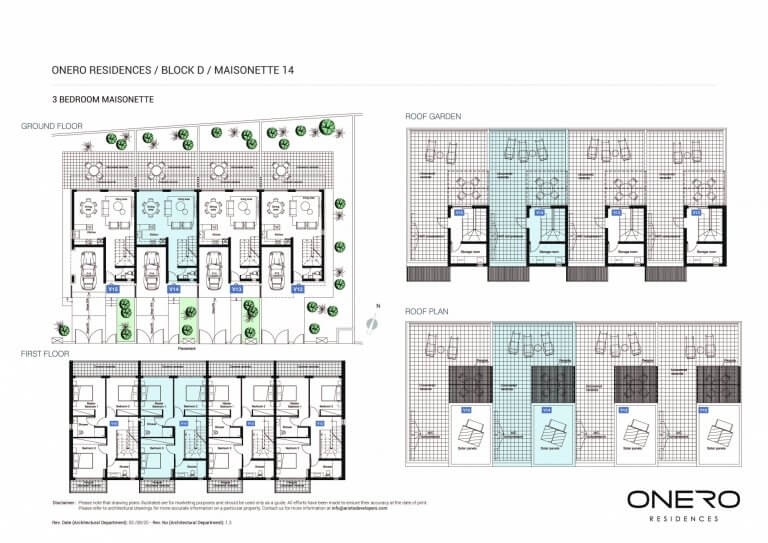 Onero Residences Mais 14 - 3 Bedroom Apartments For Sale in Paphos