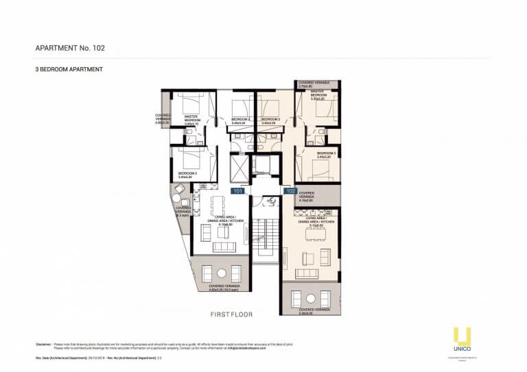 UNICO APT-102 Floor Plans