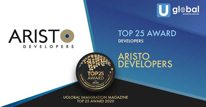 Congratulations to Aristo Developers, award recipient of the Uglobal Immigration Magazine’s Top 25 Developers Award