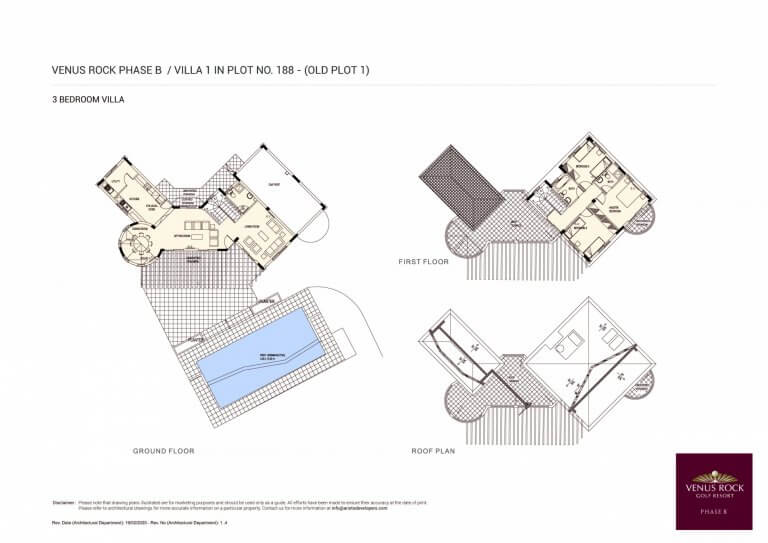 Venus Rock Plot No. 188 - 3 Bedroom Villa Floor Plan Phase B