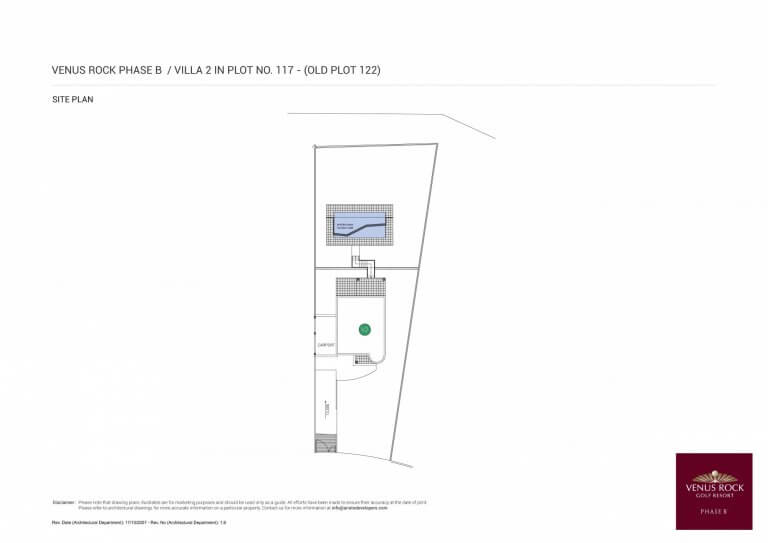 Venus Rock Plot No. 117 - 3 Bedroom Villa Site Plan