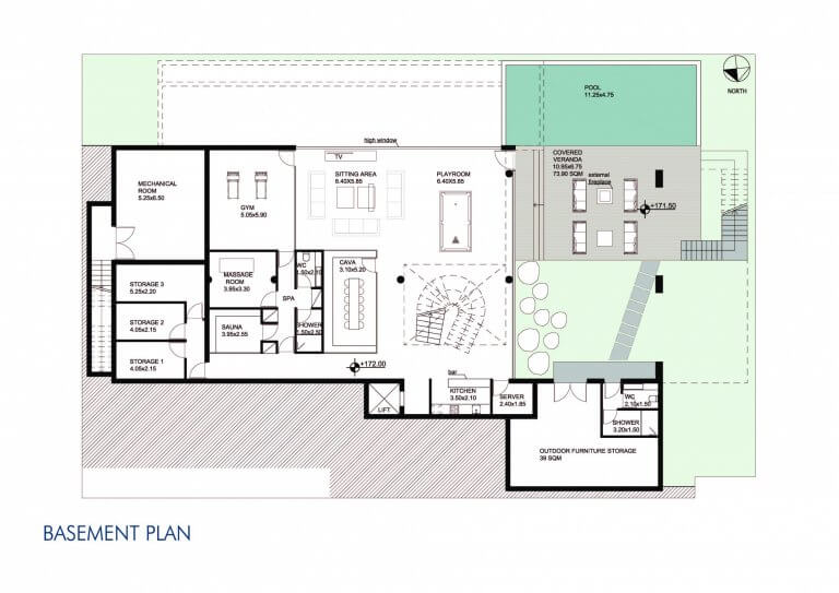 Villa Superior Basement Plan