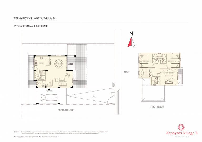 Zephyros Village 3 - Aretousa 3 Bedroom Villa For Sale in Paphos